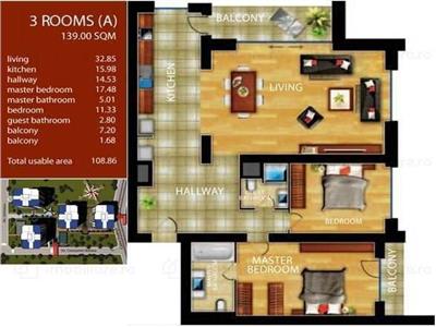 Vanzare apartament 3 camere Lux Incity Residence