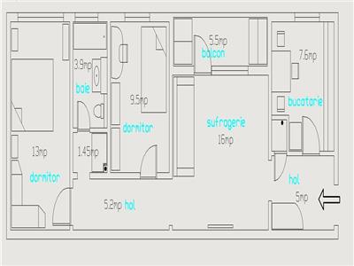 Apartament 3 camere/Titan/Termoficare/Loc de parcare de la primarie
