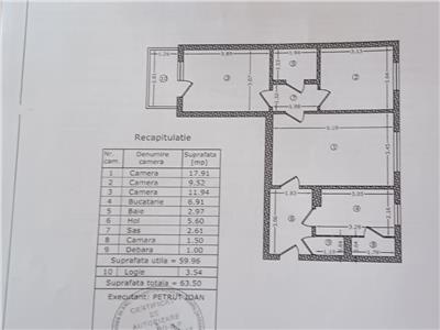 Apartament 3 camere/Termoficare/Posibilitate de centrala proprie